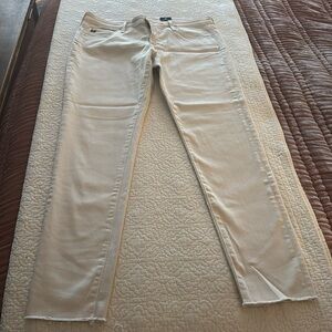 Adriano Goldschmied frayed bottom low waist skinny jeans. Size 31 regular.